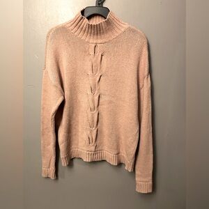 Ugg sweater - blush pink mock neck with pleated design on front